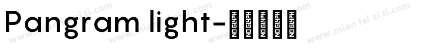 Pangram light字体转换